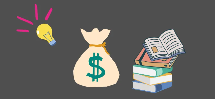 books money bag light